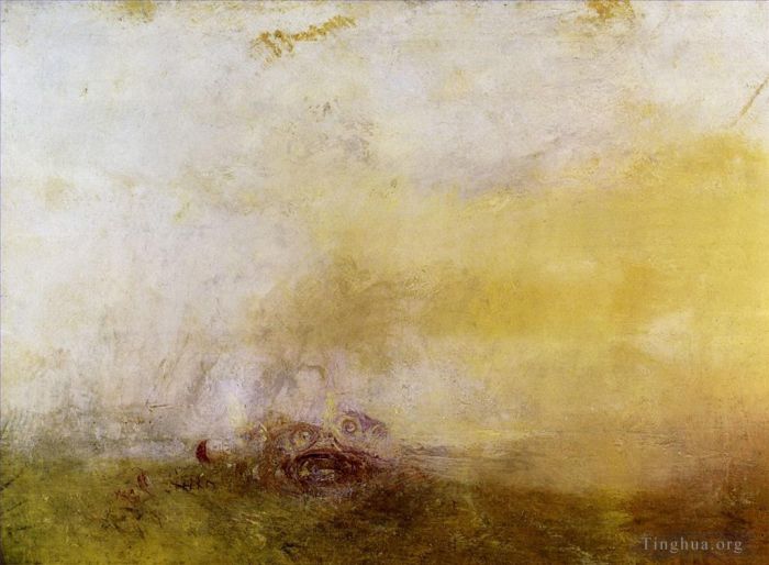 Joseph Mallord William Turner Peinture à l'huile - Lever de soleil avec les monstres marins Turner