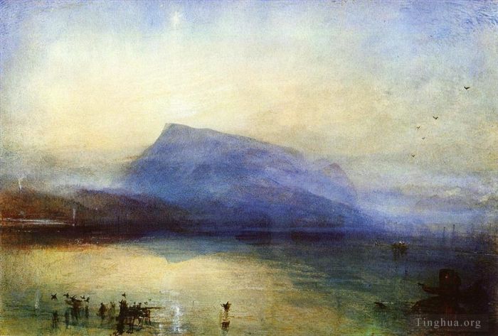 Joseph Mallord William Turner Peinture à l'huile - Le lac Blue Rigi de Lucerne Sunrise