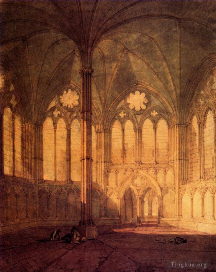 Joseph Mallord William Turner Peinture à l'huile - La salle capitulaire de la cathédrale de Salisbury