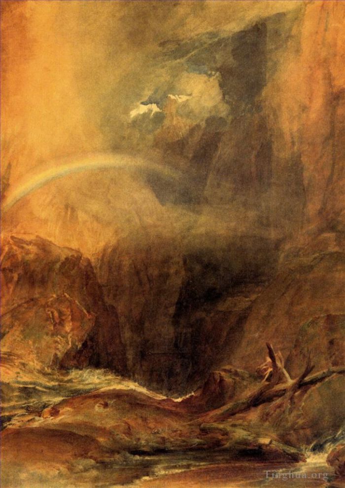 Joseph Mallord William Turner Peinture à l'huile - Le Pont des Diables St Gothard