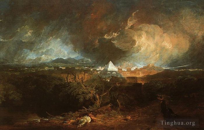 Joseph Mallord William Turner Peinture à l'huile - La cinquième peste d'Egypte 1800