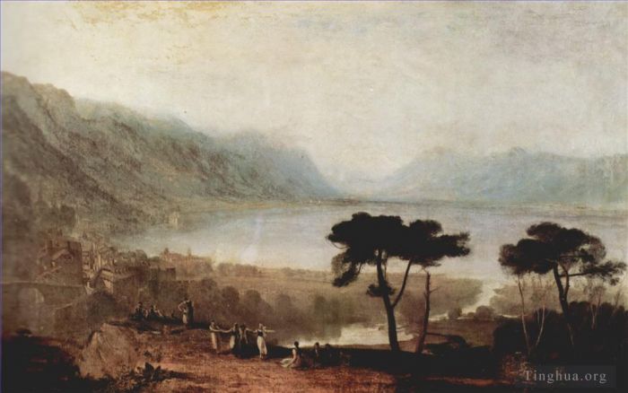 Joseph Mallord William Turner Peinture à l'huile - Le lac Léman vu de Montreux Turner