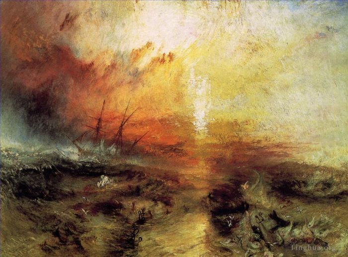 Joseph Mallord William Turner Peinture à l'huile - Le retourneur de navires négriers