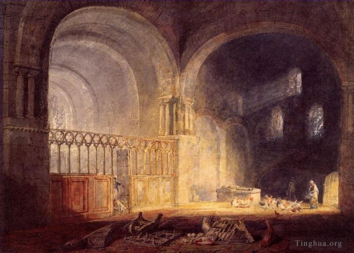 Joseph Mallord William Turner Peinture à l'huile - Transept d'Ewenny Prijory Glamorganshire