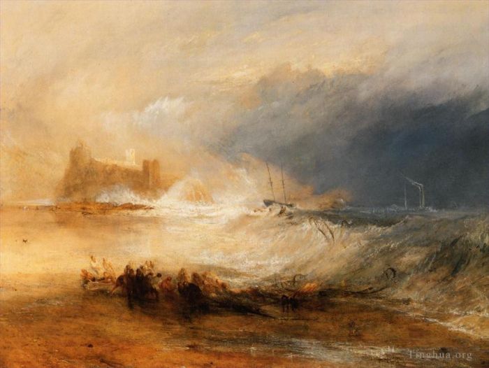 Joseph Mallord William Turner Peinture à l'huile - Côte des naufrageurs de Northumberland