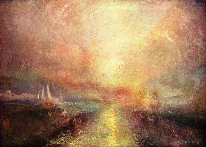 Joseph Mallord William Turner Peinture à l'huile - Yacht approchant de la côte Turner