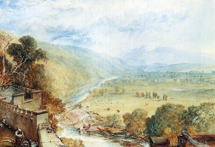 Joseph Mallord William Turner Types de peintures - Ingleborough depuis la terrasse du château de Hornby