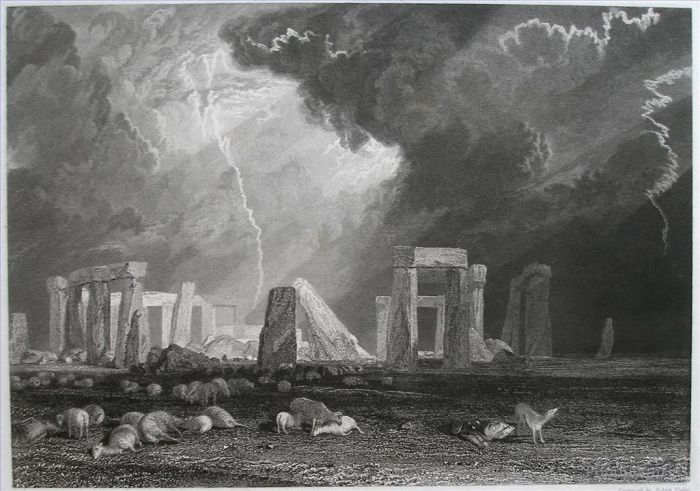 Joseph Mallord William Turner Types de peintures - Détail de Stonehenge Turner