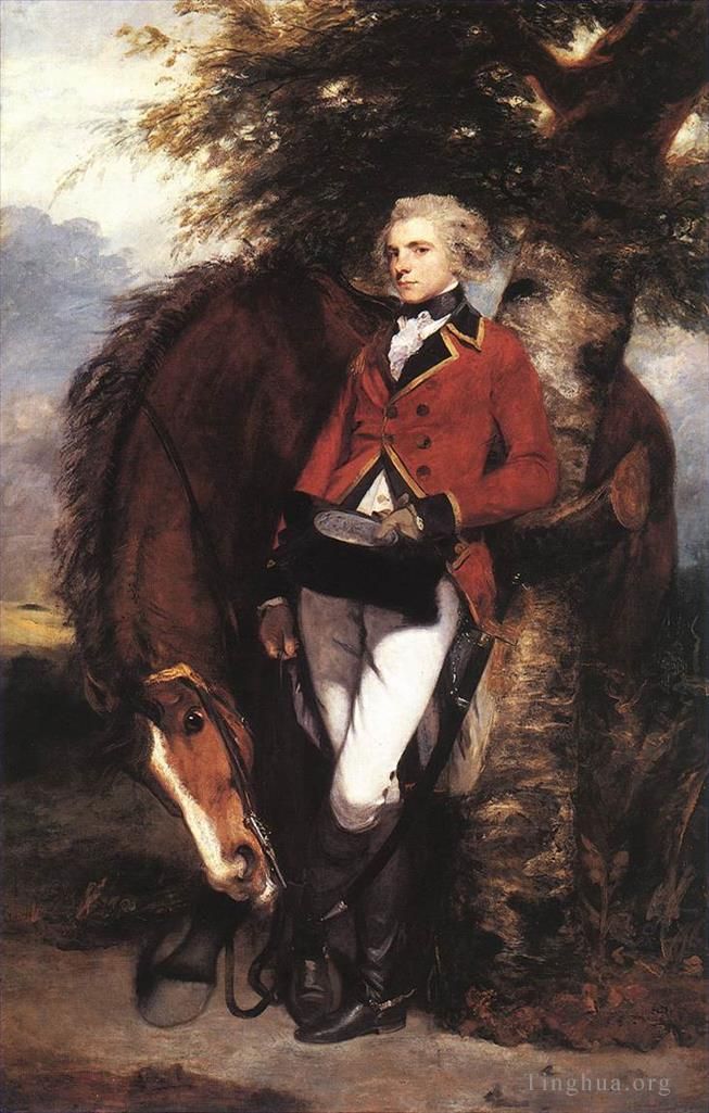 Sir Joshua Reynolds Peinture à l'huile - Colonel George Coussmaker