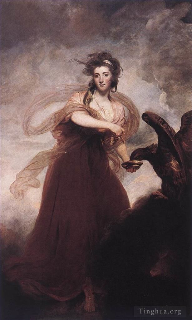 Sir Joshua Reynolds Peinture à l'huile - Mme Musters comme Hebe