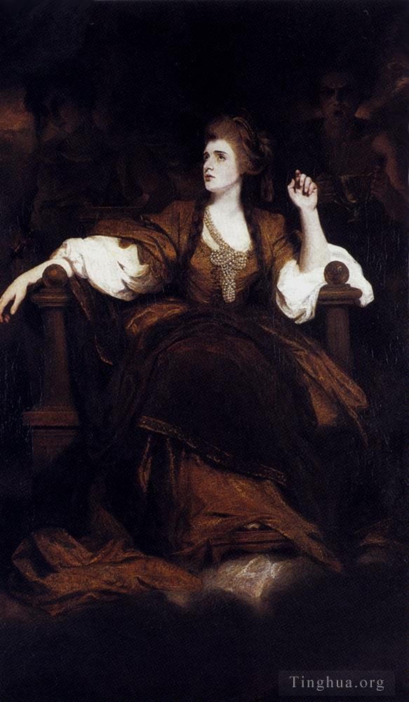 Sir Joshua Reynolds Peinture à l'huile - Portrait de Mme Siddons en muse tragique