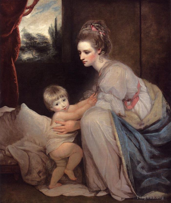 Sir Joshua Reynolds Peinture à l'huile - Portrait de l'honorable Mme William Beresford