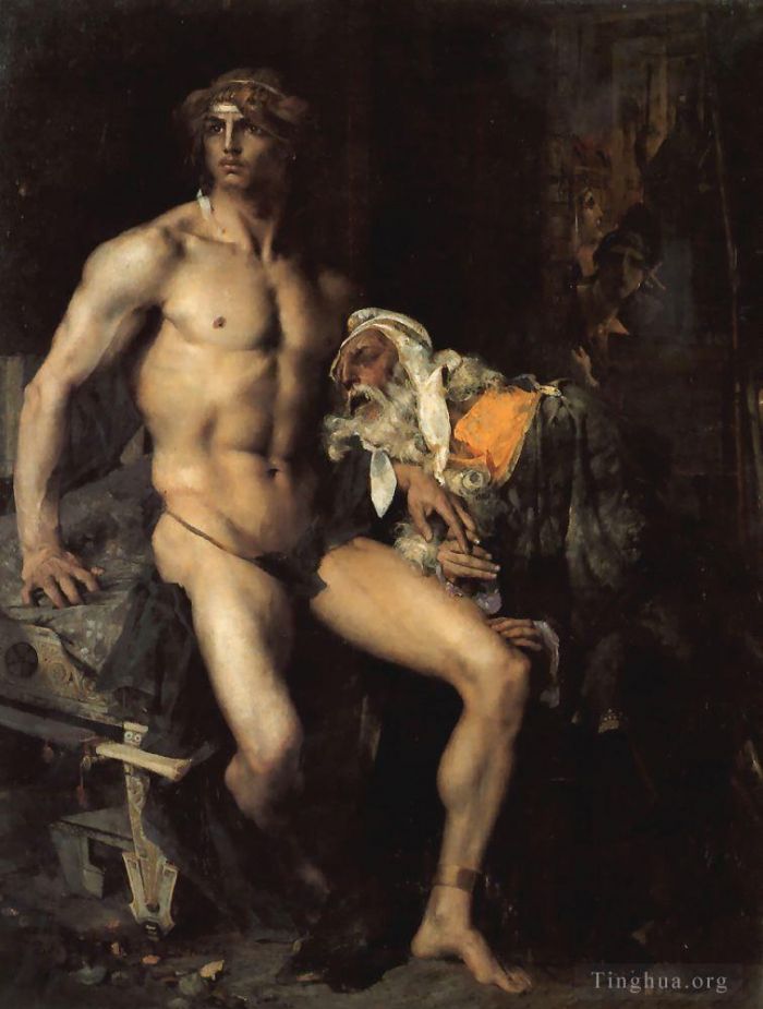 Jules Bastien-Lepage Peinture à l'huile - Achille et Priam