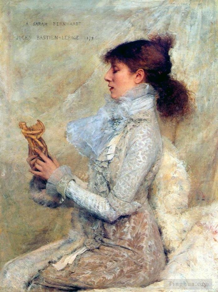 Jules Bastien-Lepage Peinture à l'huile - Portrait de Sarah Bernhardt