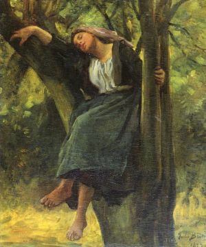 Jules Adolphe Aimé Louis Breton œuvres - Français 1827 Endormi Dans Les Bois