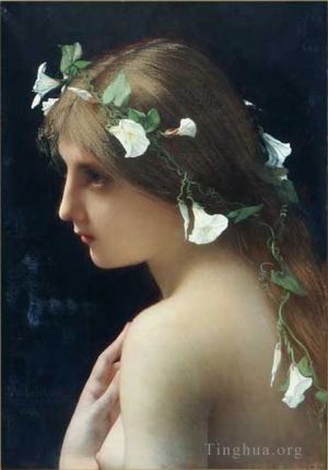 Jules Joseph Lefebvre œuvres - Nymphe aux fleurs de gloire du matin