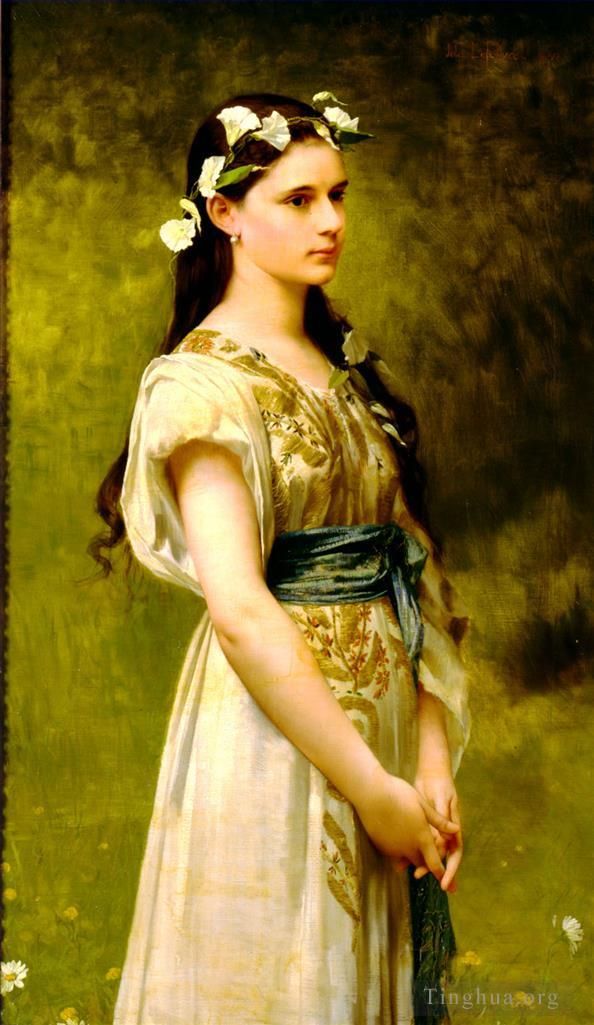 Jules Joseph Lefebvre Peinture à l'huile - Portrait de Julia Foster Ward