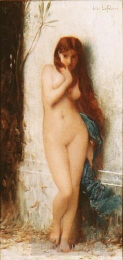 Jules Joseph Lefebvre Peinture à l'huile - Variation surLa Cigale nue