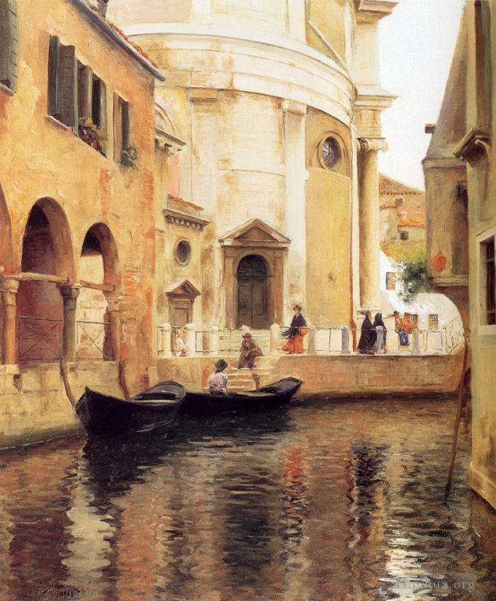 Julius LeBlanc Stewart Peinture à l'huile - Rio de la Maddalena