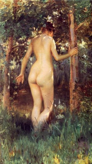 Julius LeBlanc Stewart œuvres - Etude d'une femme nue