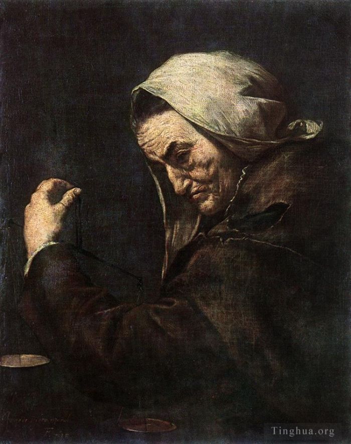 Giuseppe Ribera Peinture à l'huile - Un vieux prêteur d’argent