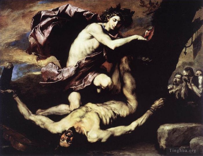 Giuseppe Ribera Peinture à l'huile - Apollon et Marsyas