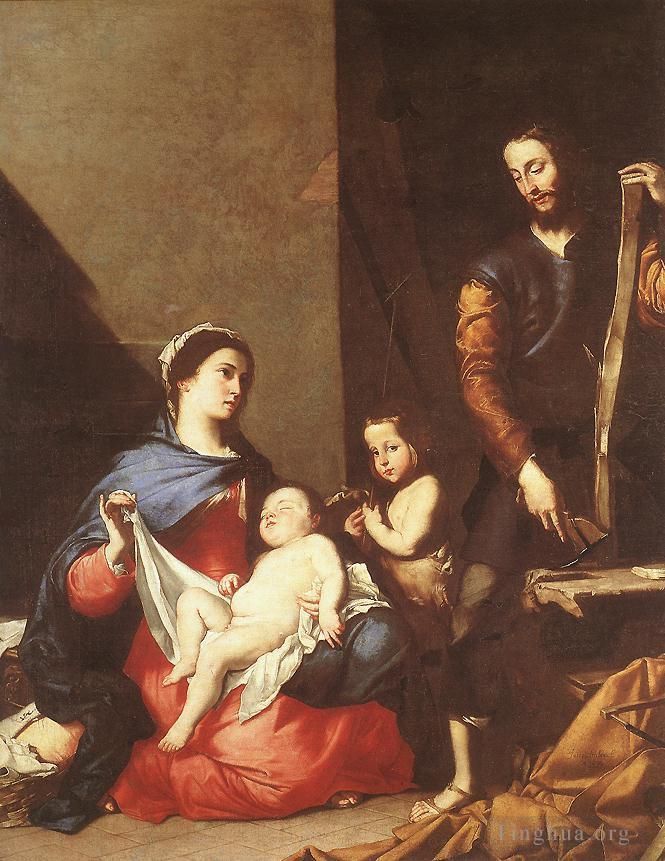 Giuseppe Ribera Peinture à l'huile - La Sainte Famille