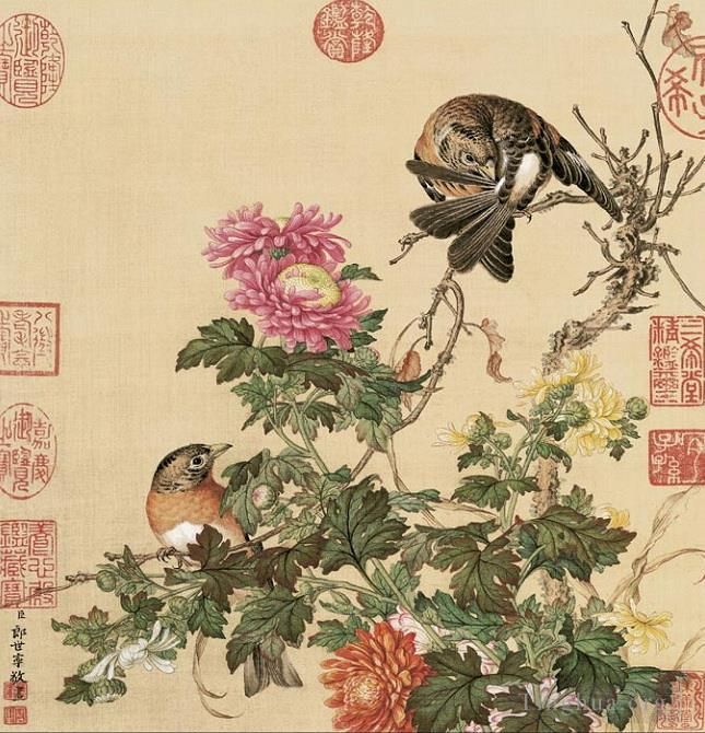 Giuseppe Castiglione Art Chinois - Des oiseaux