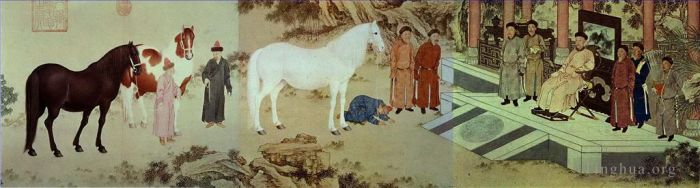 Giuseppe Castiglione Art Chinois - Hommage aux chevaux
