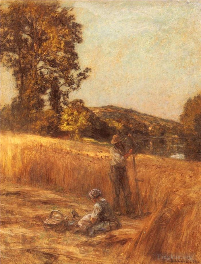 Léon Augustin L'hermitte Peinture à l'huile - Les moissonneurs