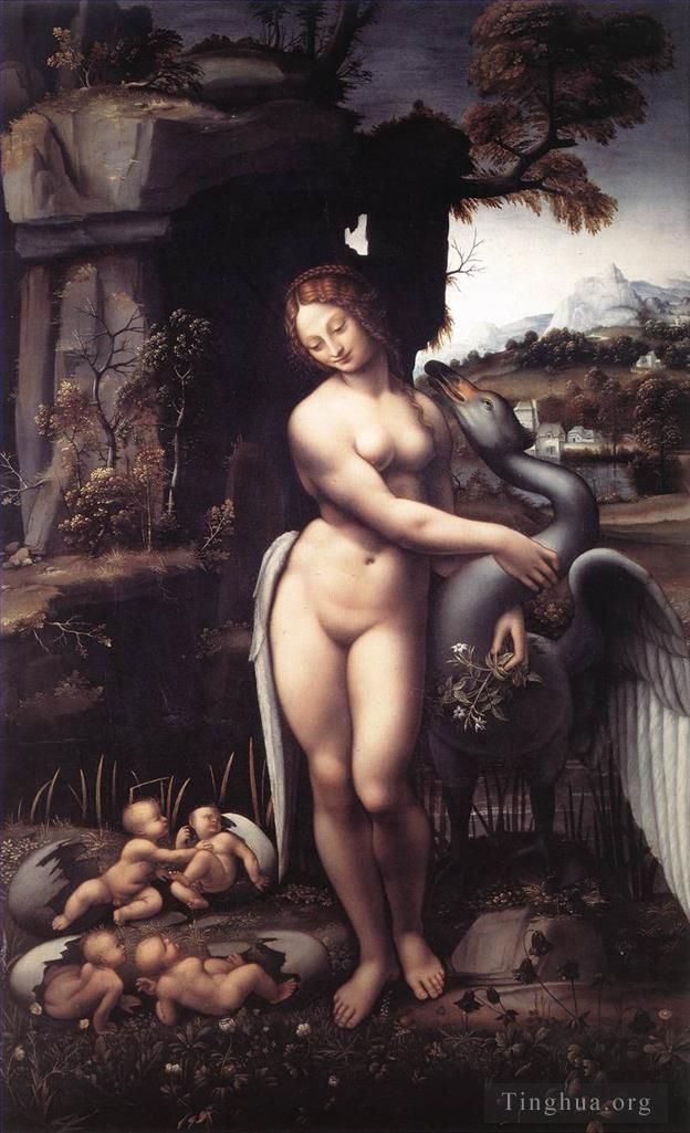 Léonard de Vinci Peinture à l'huile - Léda 1508