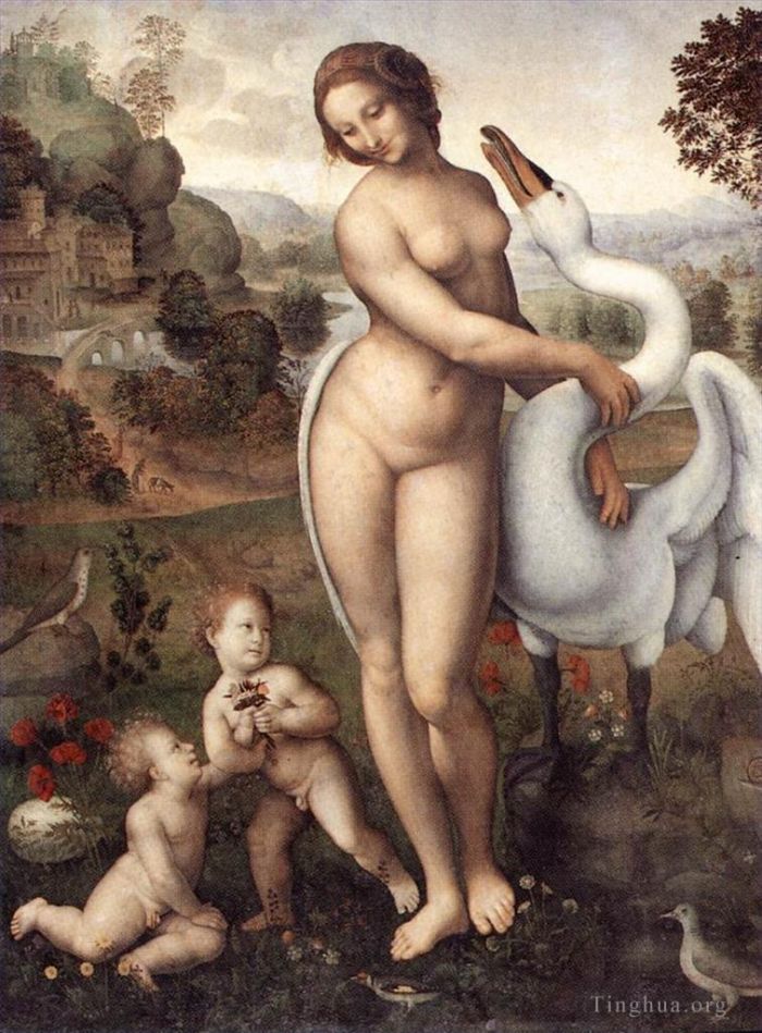 Léonard de Vinci Peinture à l'huile - Léda 1510