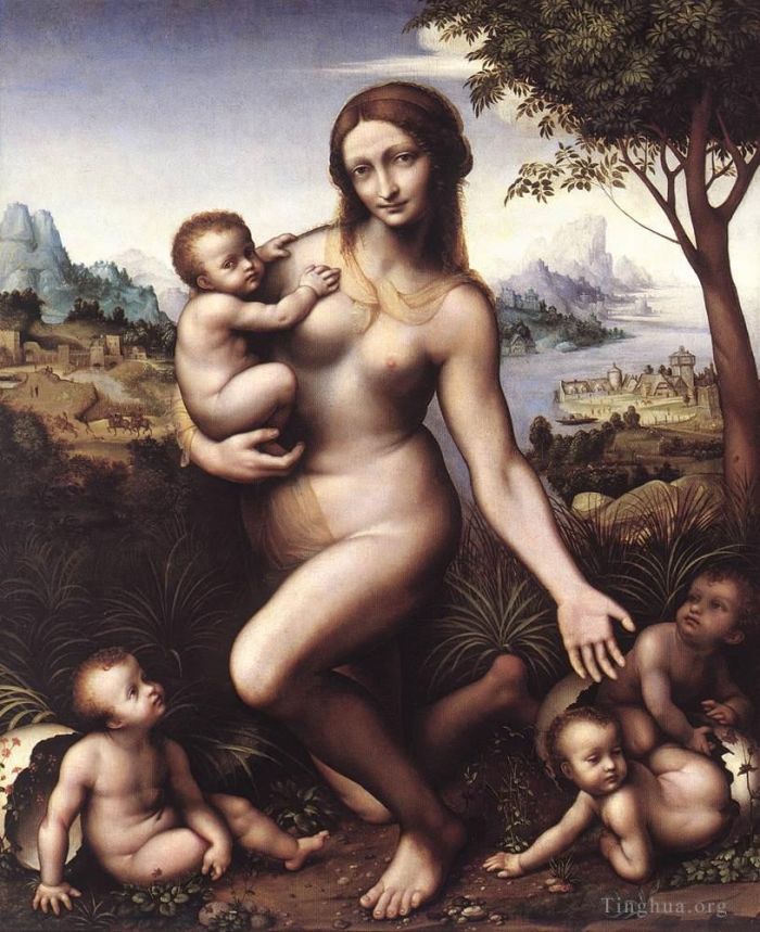 Léonard de Vinci Peinture à l'huile - Léda 1530
