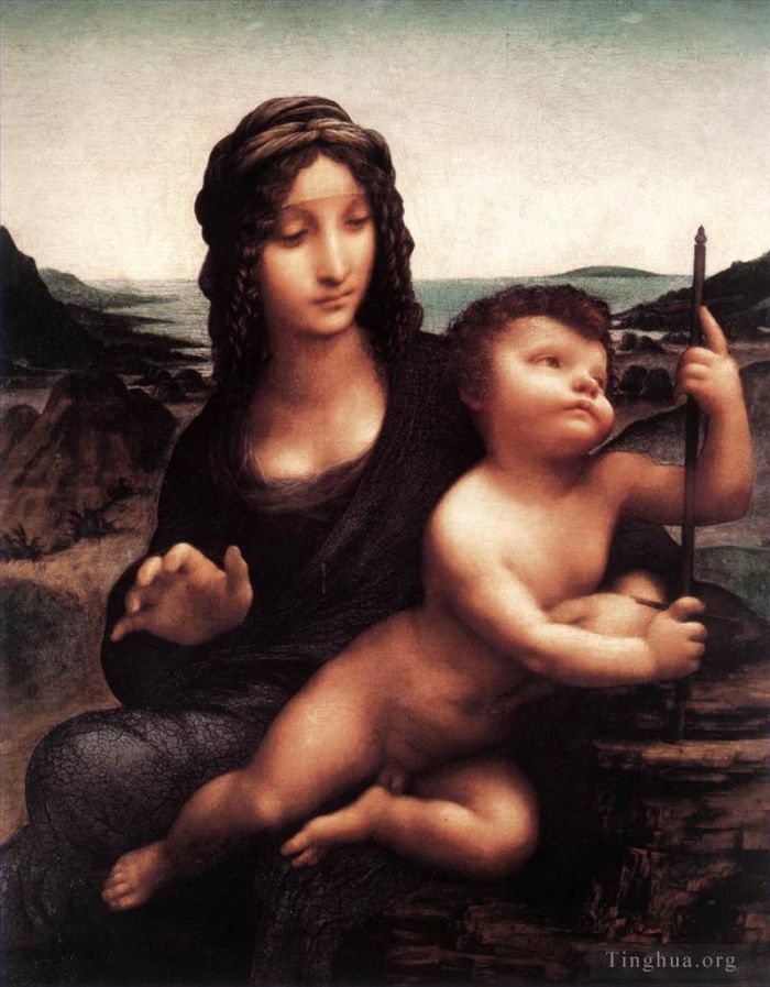 Léonard de Vinci Peinture à l'huile - Madonna avec le bobinoir 1501