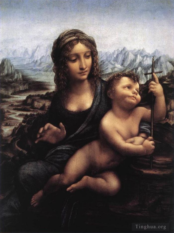 Léonard de Vinci Peinture à l'huile - Madone au bobineur de fil après 1510