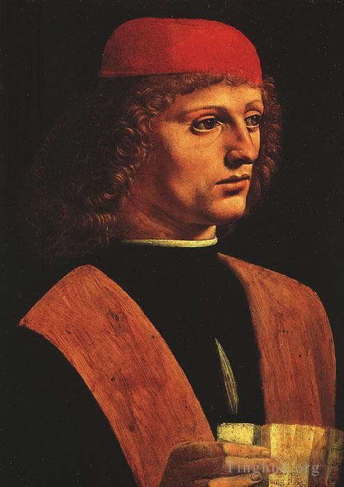 Léonard de Vinci Peinture à l'huile - Portrait d'un musicien