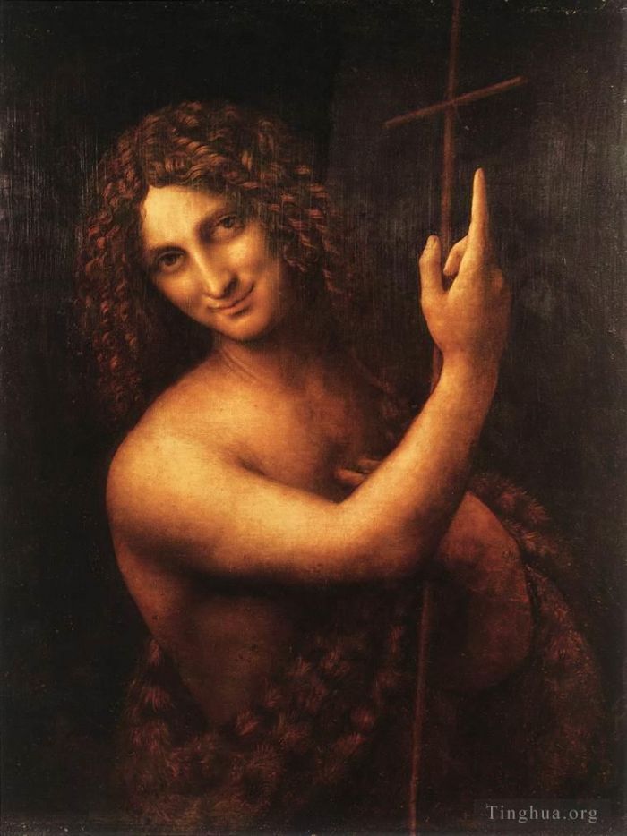 Léonard de Vinci Peinture à l'huile - Saint Jean-Baptiste