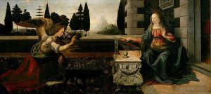 Léonard de Vinci œuvres - L'Annonciation