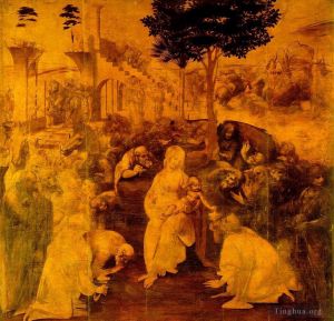 Léonard de Vinci œuvres - Adoration des Mages