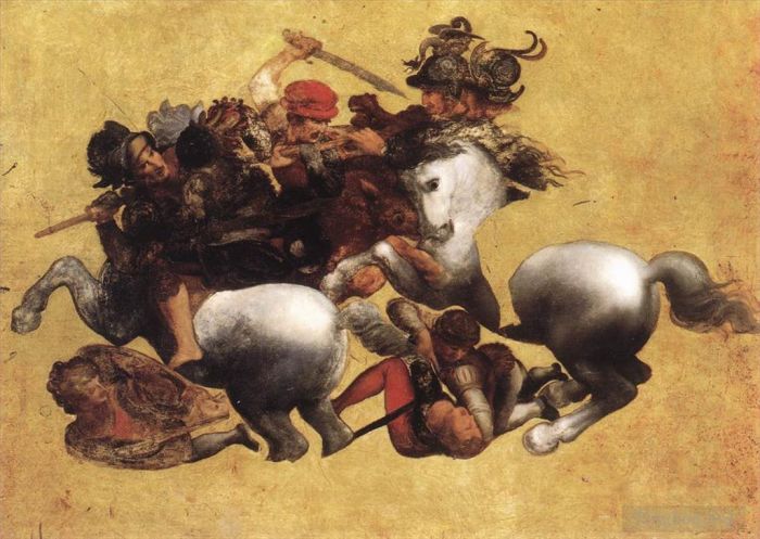 Léonard de Vinci Types de peintures - Bataille d'Anghiari Tavola Doria