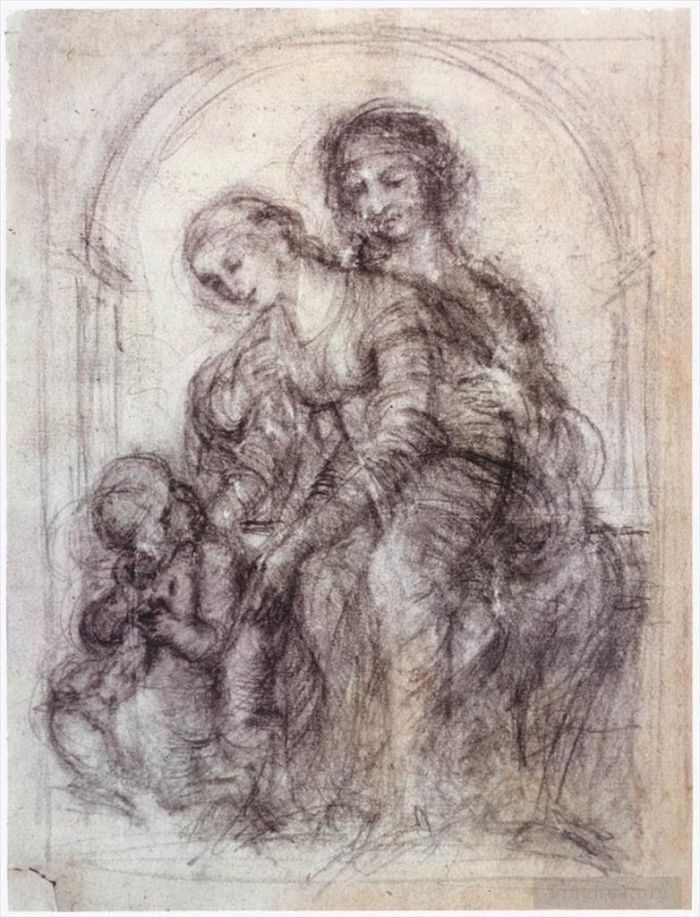 Léonard de Vinci Types de peintures - Conception pour Sainte Anne