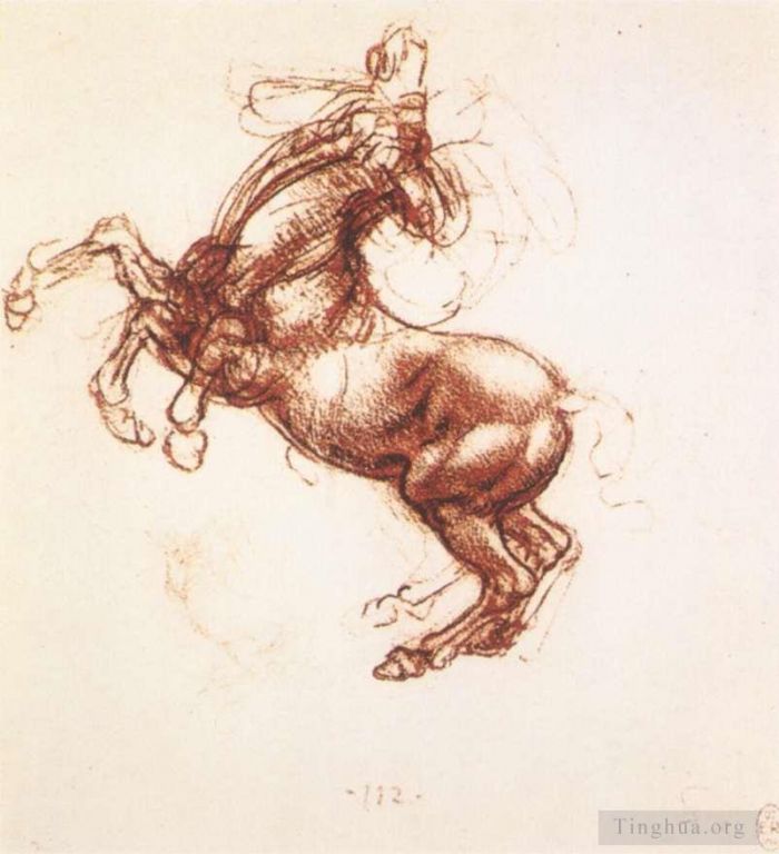 Léonard de Vinci Types de peintures - Cheval cabré