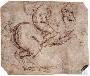 Léonard de Vinci œuvres - Etude d'un cavalier