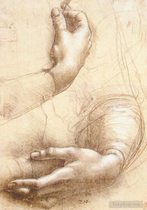Léonard de Vinci œuvres - Etude des mains