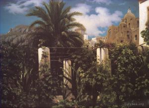 Frederic Leighton œuvres - Jardin d'une auberge Capri