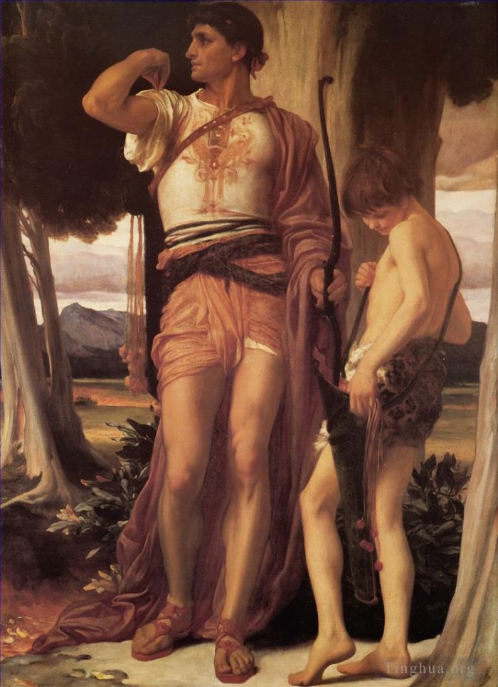 Frederic Leighton Peinture à l'huile - Le jeton de Jonathan à David