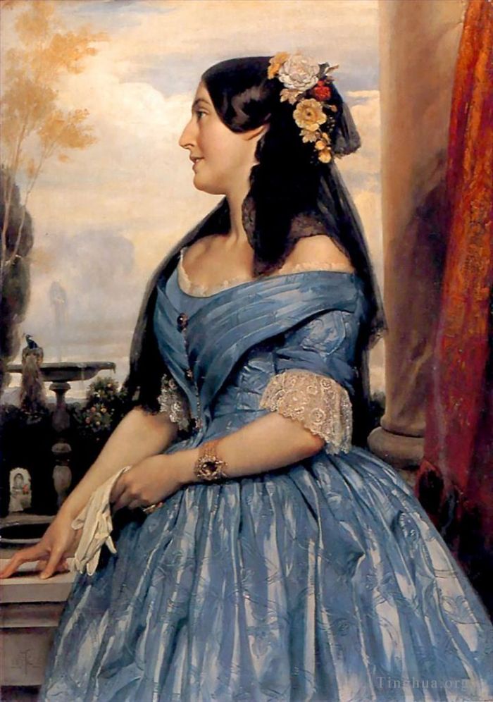 Frederic Leighton Peinture à l'huile - Portrait d'une dame