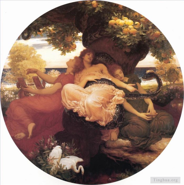 Frederic Leighton Peinture à l'huile - Le jardin des Hespérides