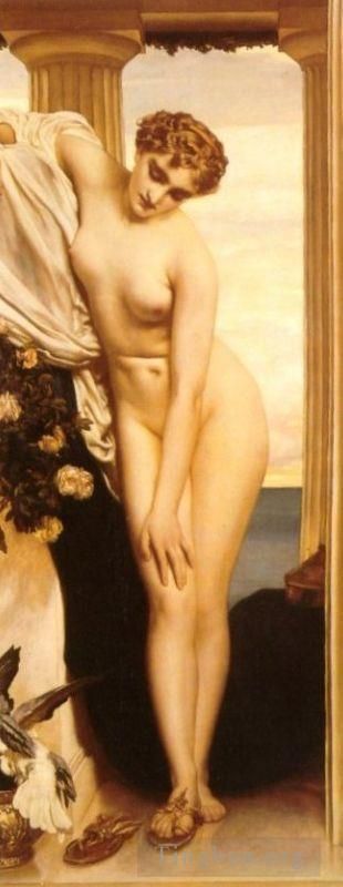 Frederic Leighton Peinture à l'huile - Vénus se déshabillant pour le bain 1866