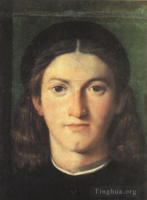 Lorenzo Lotto Peinture à l'huile - Tête de jeune homme